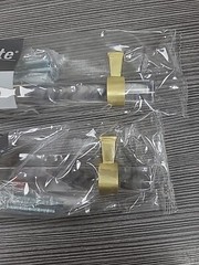 GlideRite 8 1/4″ Center CC Clear Acrylic Cabinet Pull Satin Gold 4718-128-SG-1
