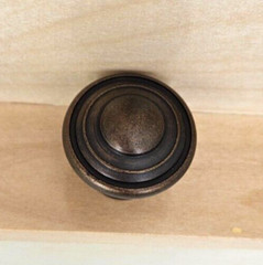 Hafele 1-3/16″ Button Knob~Oil Rub Bronze~English Restoration Cabinet Hardware