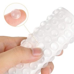 200PCS Cabinet Bumpers Clear Rubber Self 0.4 x 0.12 inch,