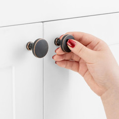 10 Pack 1-1/4 Inch Oil Rubbed Bronze Cabinet Knobs Brushed Bronze Drawer Knobs r