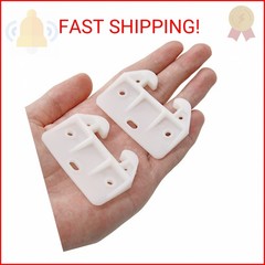 Litoexpe 10 Pieces White Plastic Drawer Guides Rear Drawer Replacement Guides Br