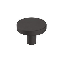 Cabinet Knob | Matte Black | 1-3/8 inch (35 mm) Diameter | Versa | 1 Pack | Draw