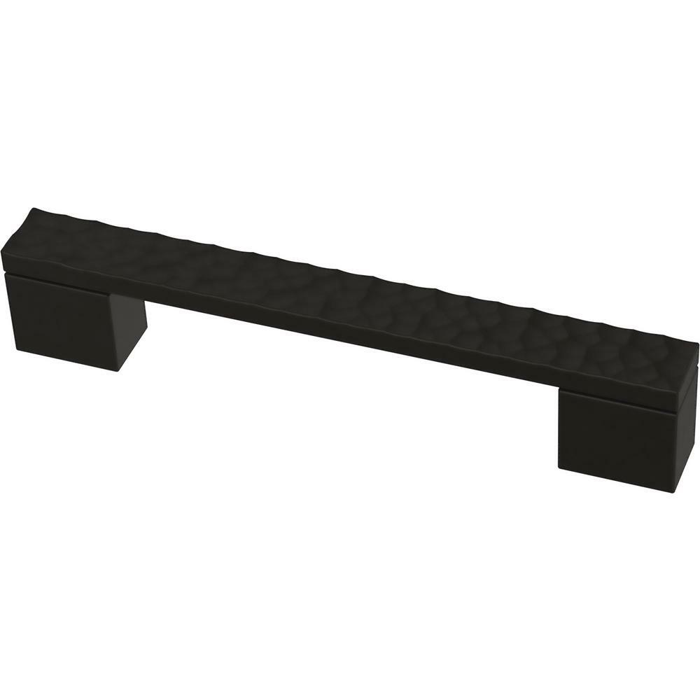 Liberty P41939C-FB Dual Mount 4″ & 5 1/16″ Modern Hammered Cabinet Pull Black