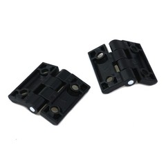 4 PCS 50x50mm Black Heavy Duty Cabinet Door Hinge Aluminum Alloy Hardware