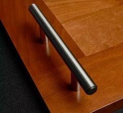 10 Pack 3.5 in. Satin Nickel Modern Straight Euro Style Bar Cabinet Pull