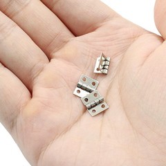 Murtenze 50PCS Silver Mini Brass Hinges for Decoration, 10 x 8mm Tiny Hinges …
