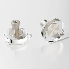 Crystal Kitchen Cabinet 8 Knobs Clear 1 1/5 Inch Dresser Round Nickel-8 pack