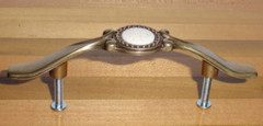 QTY 6 Amerock BP861-BB Burnished Brass Ceramic Center Handle Drawer Pull 3″ CTC