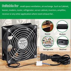 EC Axial Fan AC 110v 120v 220v 240v Ball Bearing High Airflow for 120mm x 38mm