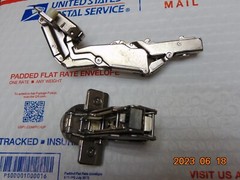 4 Hafele Full Overlay 165 Degree Opening Angle Wide Angle Clip On Hinge NO PLATE