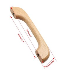 Natural Wood Cabinet Pulls 10PCS 5 inch Length 3-3/4 inch 96mm Hole Spacing