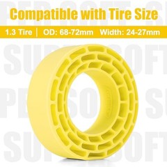 Silicone Rubber Inserts for 68-72mm*24-27mm 1.3″ Tires, 4pcs (1370)() Yellow