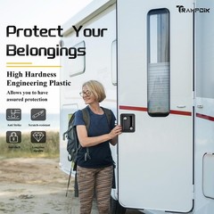 TrampgiK RV Door Lock Set for RV Camper Travel Trailer Black 7/8Inch All Keyed