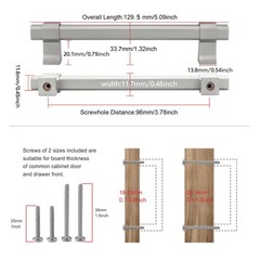 Tunny 10 Pack Classic Octagon Cabinet Handles-3.78/96Mm Screw Spacing Matte