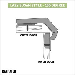 Lazy Susan Cabinet Hinges 135 Degree Self Closing Corner Hinges Set