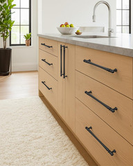 10 Pack 3 Inch (76mm) Matte Black Cabinet Handles Heavy-Duty Solid Kitchen Cabin