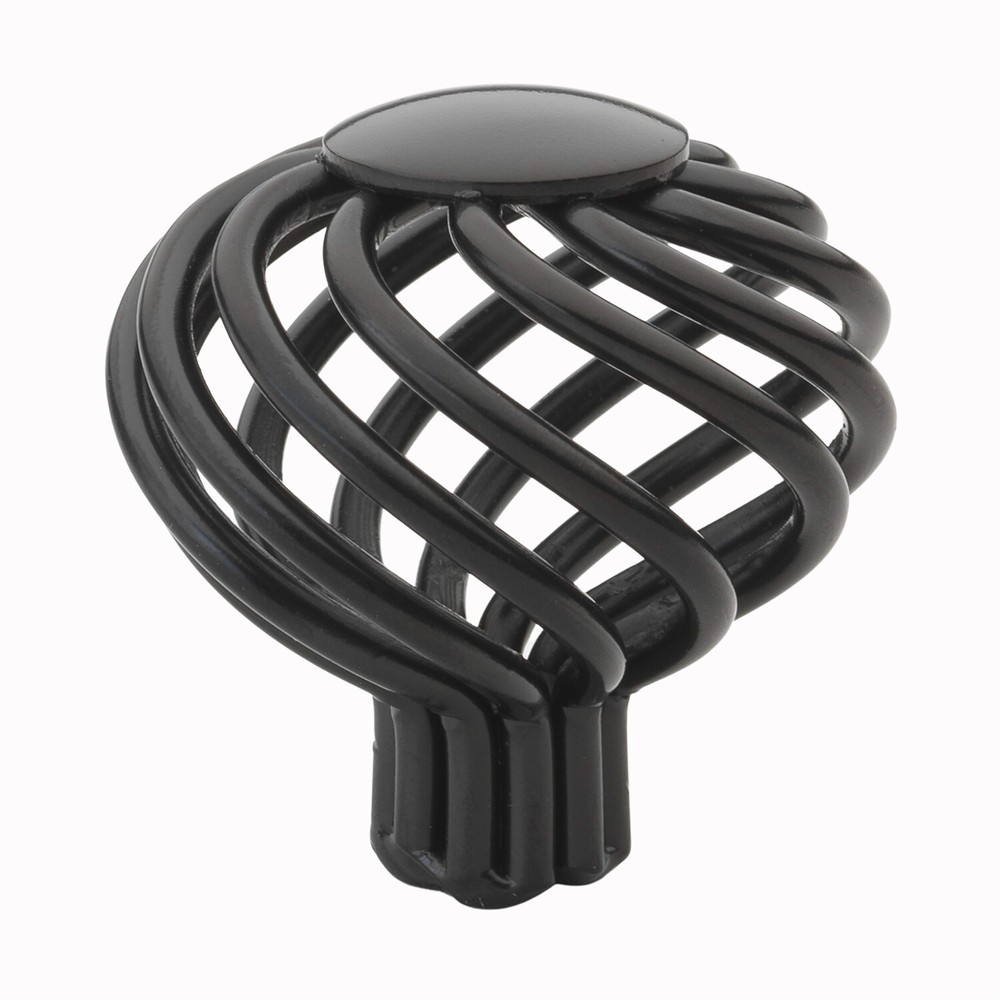 GlideRite 1-1/2″ Round Birdcage Cabinet Hardware Knob – Matte Black 3072-MB-1