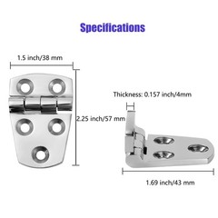 ODYSUNRAL Marine Boat Hatch Hinges 2.25×1.5 inch 57x38mm 316 Stainless Steel 4