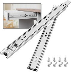 1 Pair Full Extension Ball Bearing Drawer Slides 8 10 12 14 16 18 20 22 24 Inch