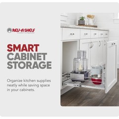 Rev-A-Shelf Kitchen Cabinet Pull Out Shelf Organizer, 15 x 22 In, 5WB1-1522CR-1