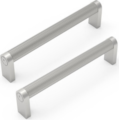 30 Pack Brushed Satin Nickel Cabinet Pulls Knurled 5 Inch Hole Centers Kitchen C