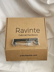 Ravinte 35 Pack 5″ centers Square Cabinet Handles Matte Black Pulls Black NEW