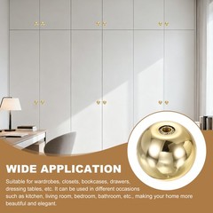10 Pcs Cabinet Knobs, 1″ (25mm) Diameter Knob for Cupboard, Gold