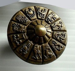 Vintage Zodiac Cabinet Drawer Knob 1″1/2