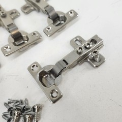 Lot of 8 Salice Series 600 Mini Cabinet Hinges C6A7 94° Half Overlay 26mm Cup