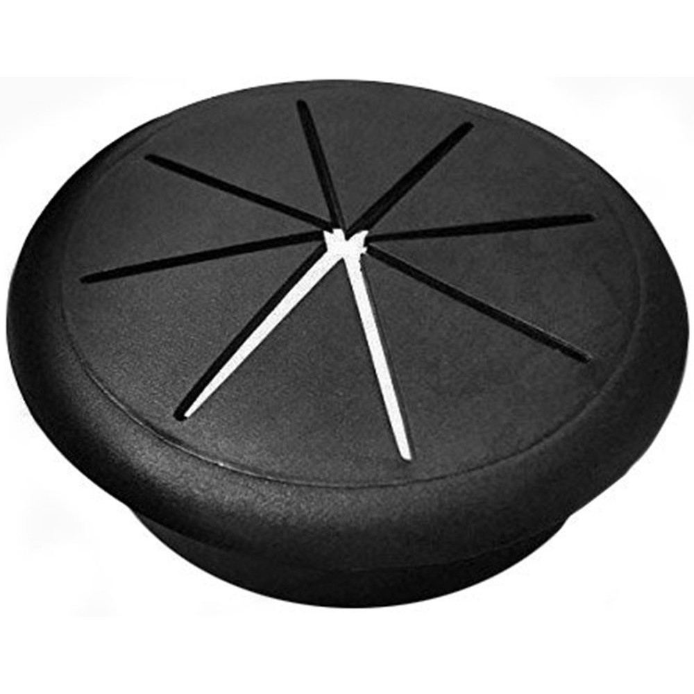 Flexible Round Desk Grommets – Hole Diameters: 2″, 2.375″ – Black, Gray, White
