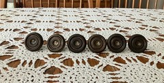 4 Vintage Amerock Carriage House Double Wall Mount Hooks Antique Brass Finish