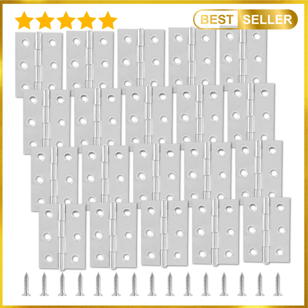 20pcs 2 Inch Butt Hinges Stainless Steel Cabinet Hinges Small Door Hinges Window