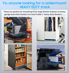 Undermount Heavy Duty Drawer Slides Rail Bottom Mounted Full Extension Hidden Dr
