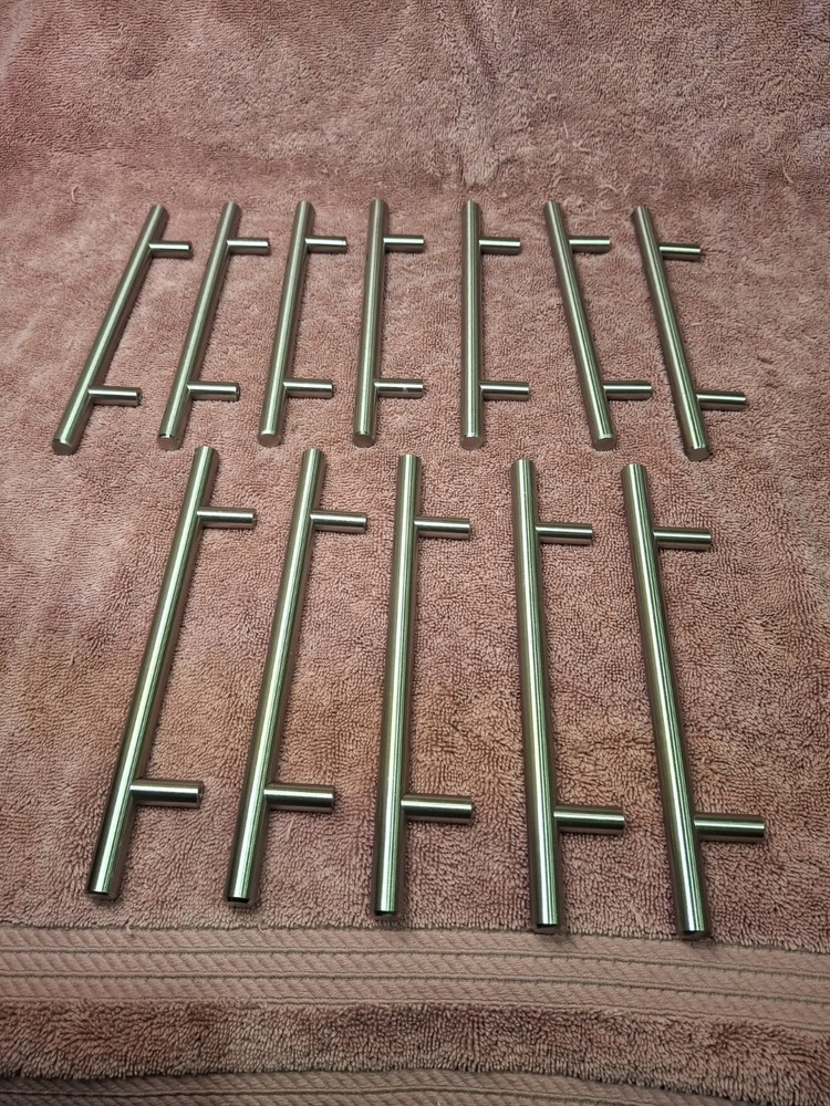 Lot Of 12 Stainless Steel 5″Drawer Pulls/Overstock/8 Inches Overall Length