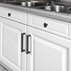 Elegant 6 Pack of 5″ Matte Black Stainless Steel Cabinet Handles – Modern Design