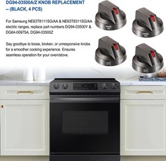 DG94-03500A/Z (4PCS) for Samsung Electric Stove Knob Replacement,DG94-03500Y DG9