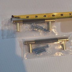 2 Drawer Pulls Textured Grip With Hardware