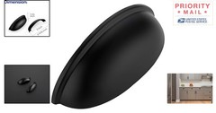 Kitchen Cabinet Pulls 35 Pack 3 Inch Black Cup Handles Durable Pulls for Drawers