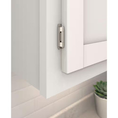 2-Pack Satin Nickel 1/2 In. Overlay Double Demountable Cabinet Hinges