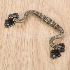 Bronze Tone Vintage Wardrobe Cabinet Pull Tracery Arch Handle Knobs 83*42mm 1Pc