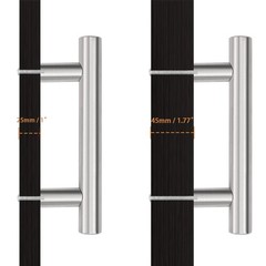 Probrico 5 Pack 3-3/4 Inch Cabinet Handles hole center 3-3/4″, Brushed Nickel