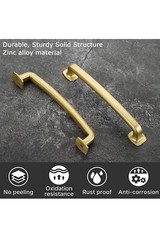 Lepatape 10 Pack 5 inch Brushed Gold Cabinet Pulls Brushed Brass Cabinet Pull