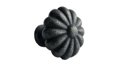 1-3/8 in. Designer’s Edge Round Floral Cabinet Knob Antique Silver
