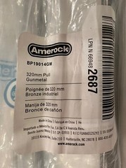 Amerock Bar Pulls Lot Of 8 – 2 @ 480mm 18 7/8, 6 @ 320mm 12 5/8” Gun Metal Gray