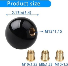 Round Ball Shift Knob Black 8 Ball Billiard Style Universal Gea Color: black 8