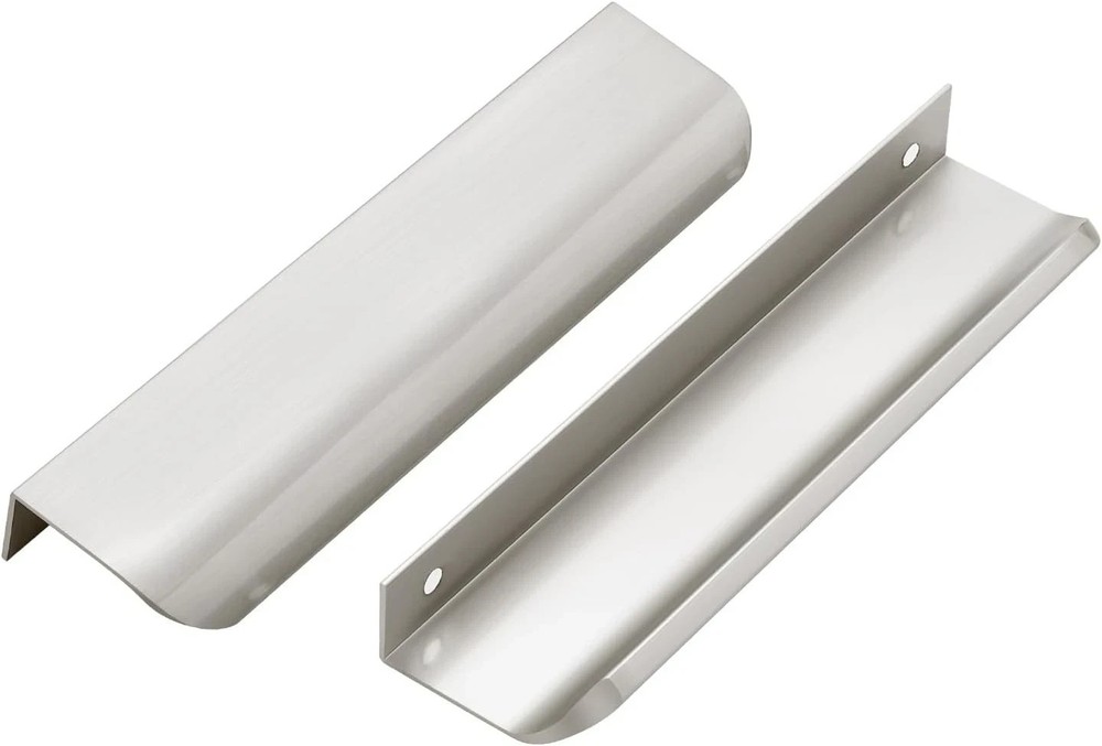 6 Pack Cabinet Handles Finger Edge Pulls 150Mm/5.9 Inch Silver Drawer