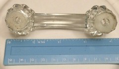 2 Crystal CLEAR Glass Cabinet Pulls Drawer Handles Hardware Victorian Style