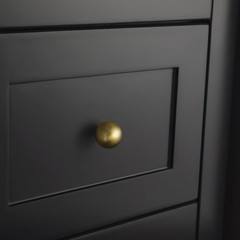 Brushed Brass Cabinet Knob with 1.0” 24mm Dia Modern Solid Zinc Alloy Drawer…