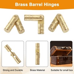 50Pcs Invisible Barrel Hinges 4x20mm Brass Concealed Hinge Gold