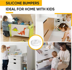 128 Self Adhesive Cabinet Door Bumpers – Sticky Clear Silicone Rubber Pads for F